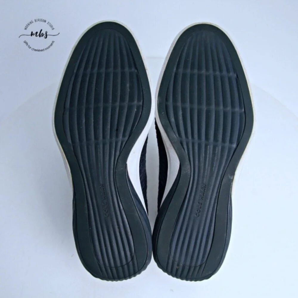 Cole Haan Grand Evolution Oxford Woven Leather Blue Shoes‎ Men 8.5